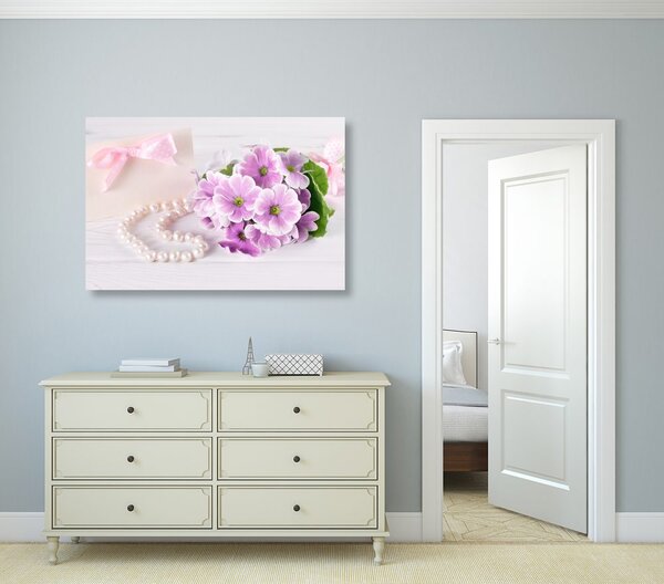 Quadro su tela – Natura morta romantica con tocco di lusso