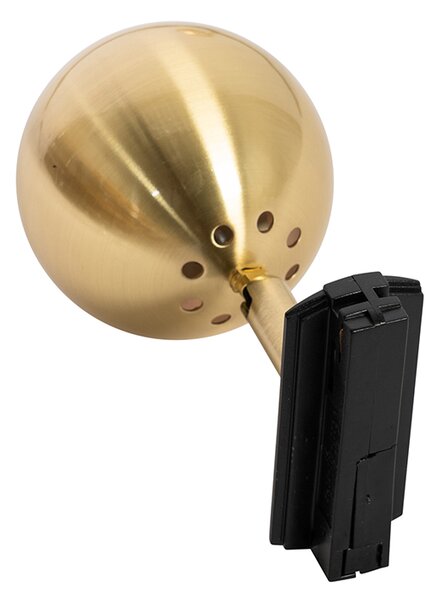 Faretto da binario monofase moderno nero con oro - Iconic Gissi