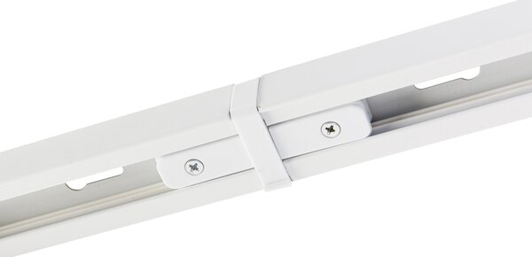 Sistema di illuminazione a binario moderno con 6 faretti bianchi monofase 200 cm - Iconic Jeana