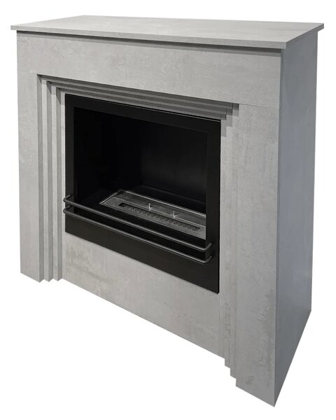 Divina Fire Camino a Bioetanolo da Terra Bellini in Legno effetto Cemento 96x35xh96 cm - DF95598