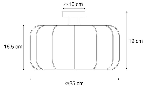 Plafoniera Japandi bianca 25cm - Madleine