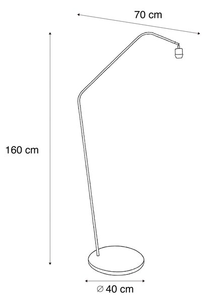 Lampada da terra moderna nera dimmerabile - Anne ZigZag