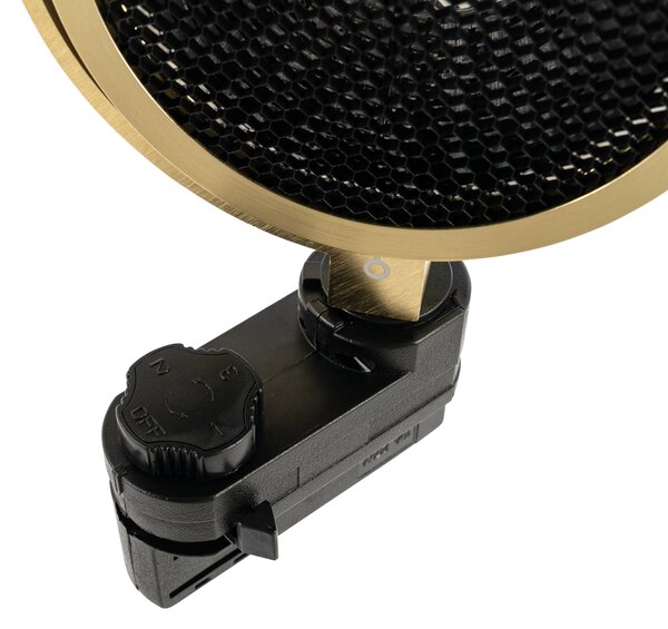 Faretto a binario moderno trifase oro - Master 111 Honey