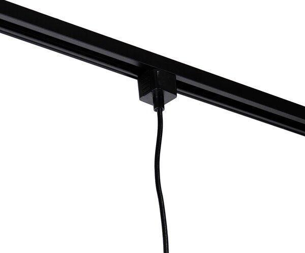 Sistema di illuminazione a binario moderno con 5 luci a sospensione nero monofase - Iconic Cavalux