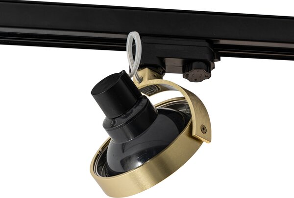 Faretto a binario moderno trifase oro - Master 111 Honey