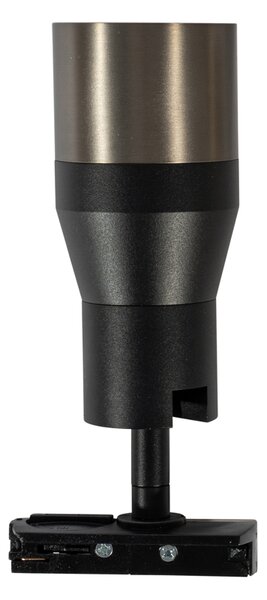 Faretto moderno nero con finitura canna di fucile per sistema a binario monofase GU10 50mm - Iconic Kohua
