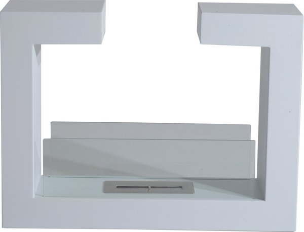 DecHome Camino a Bioetanolo In Acciaio Inossidabile con 1 Serbatoio 1.5 lt 78x25x58 Bianco - 8D0017