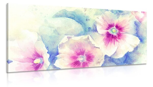 Stampa su tela – Fiori in acquerello rosa