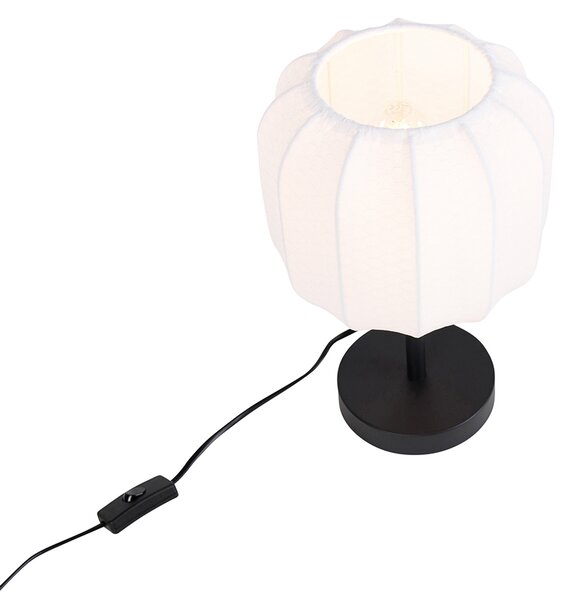 Lampada da tavolo Japandi nera e bianca - Madleine