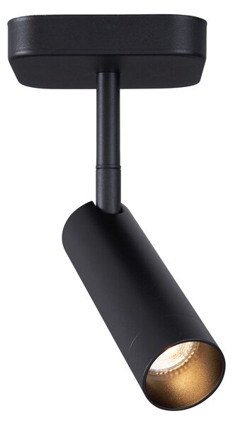 Faretto da soffitto moderno nero rotondo GU10 35mm orientabile e inclinabile - Kate