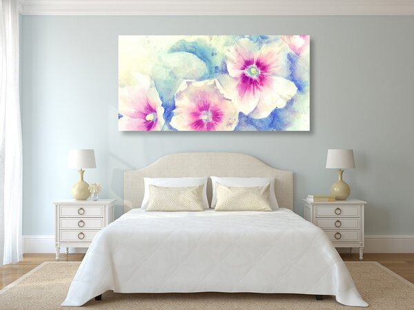 Stampa su tela – Fiori in acquerello rosa