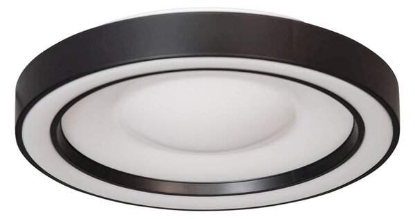Plafoniera nera con LED RGBW dimmerabile incluso e telecomando - Arco