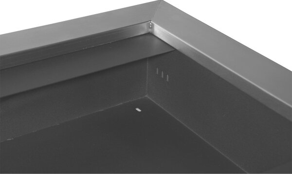 DecHome Camino a Bioetanolo Realizzato In Acciaio Inox con 2 Bruciatori 1.5 lt 110x54x14 cm - D0758