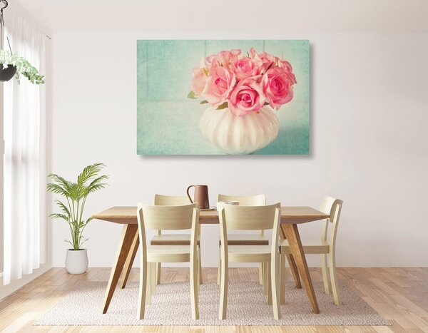 Quadro su tela – Rose nel vaso