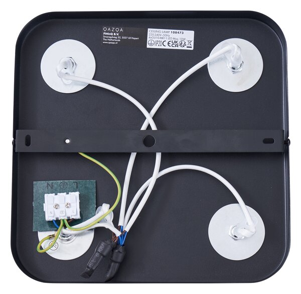 Faretto da soffitto arrotondato nero GU10 35mm 4 luci orientabile e inclinabile - Kate
