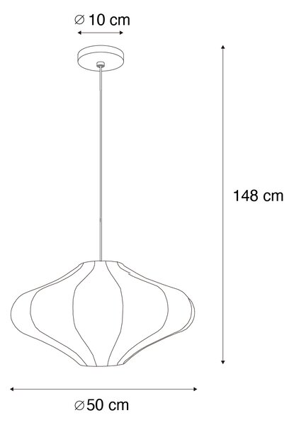 Lampada a sospensione smart bianca 50 cm con Wifi ST64 - Plu