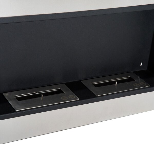 DecHome Camino Bioetanolo da Parete con 2 Bruciatori 110x54x14 5 cm - 541711DD