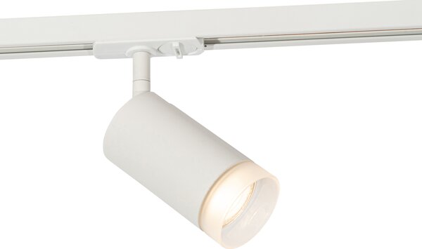 Faretto moderno con anello bianco per sistema a binario monofase GU10 50mm - Iconic Jeana