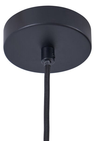 Lampada a Sospensione Moderna Nera con Interno Dorato - Loes
