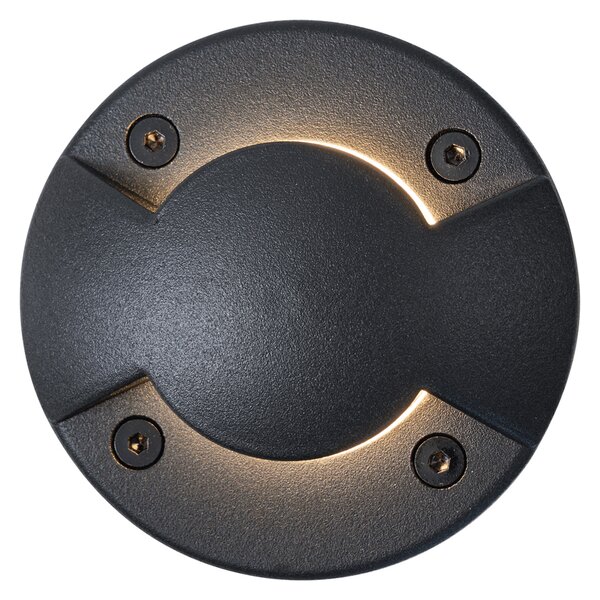 Set di 6 faretti da terra moderni neri GU10 50mm effetto a 2 luci IP65 - Cellar