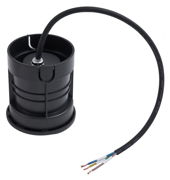 Faretto da terra moderno nero GU10 50mm effetto 4 luci IP65 - Cellar