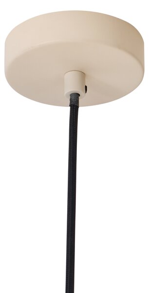 Lampada a sospensione scandinava color crema con interno bianco - Loes