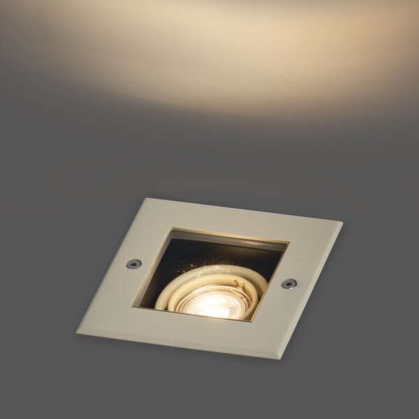 Faretto da terra moderno beige GU10 50mm orientabile e inclinabile IP65 - Oneon