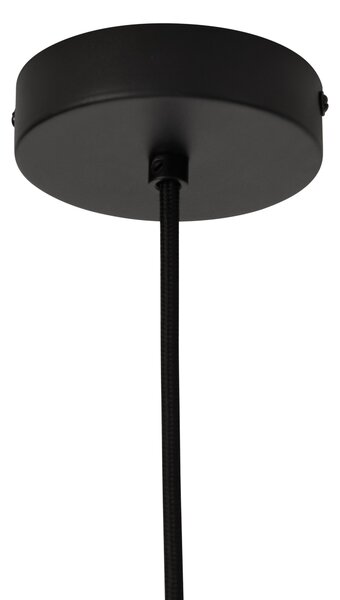 Lampada a sospensione Japandi nera con bambù - Kea