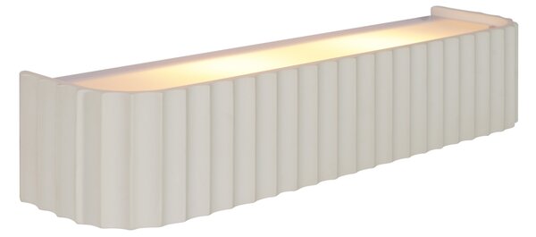 Lampada da parete scandinava beige rettangolare a 2 luci - Plaster