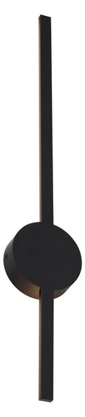 Lampada da parete moderna nera 60 cm con LED - Clockwise