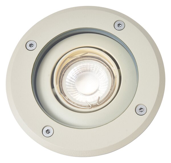 Faretto da terra moderno beige GU10 50mm regolabile IP65 - Delux