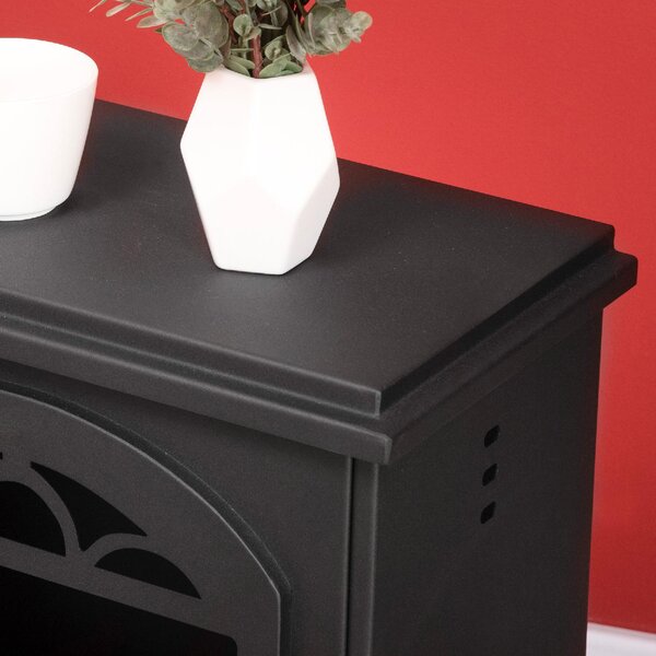 DecHome Camino Bioetanolo in Metallo da 3h di Combustione con Serbatoio da 1.5L e Copertura 25mq 41x25x54 cm Nero 329V00