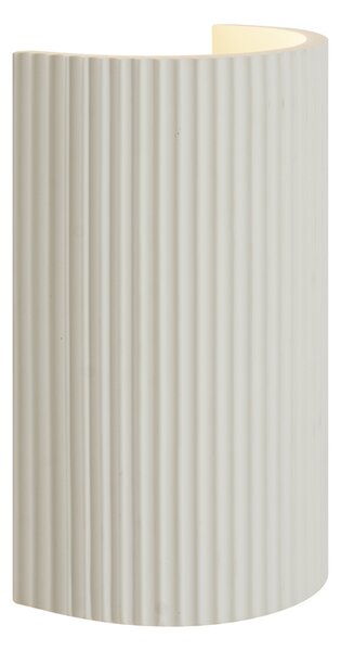 Lampada da parete scandinava beige a semicerchio 2 luci - Plaster