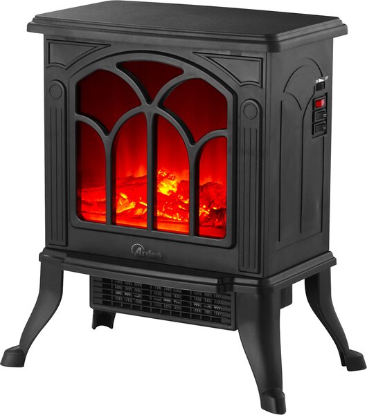 Ardes Camino Caminetto Elettrico Moderno effetto fiamma Potenza 1500 Watt colore Nero - AR354 Junior