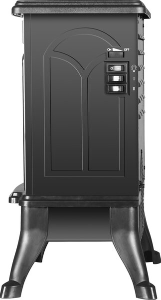 Ardes Camino Caminetto Elettrico Moderno effetto fiamma Potenza 1500 Watt colore Nero - AR354 Junior
