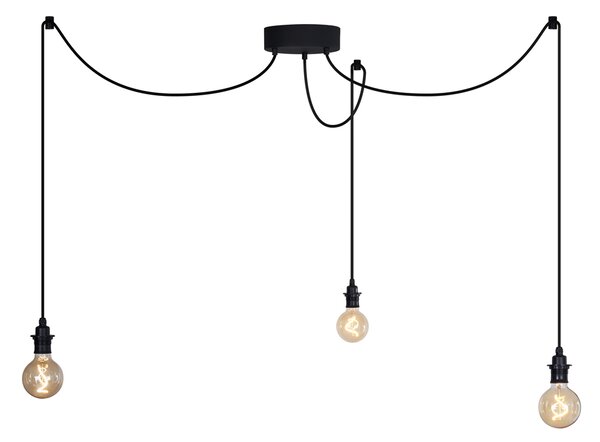 Lampada a sospensione da esterno nera a 3 luci IP44 - Cava