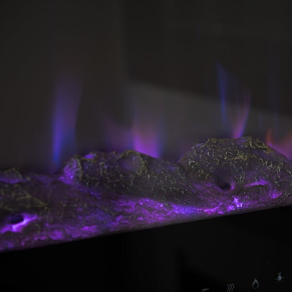 Divina Fire Camino elettrico caminetto da parete a incasso Chicago 101.6x14x54.6 h - DF91387