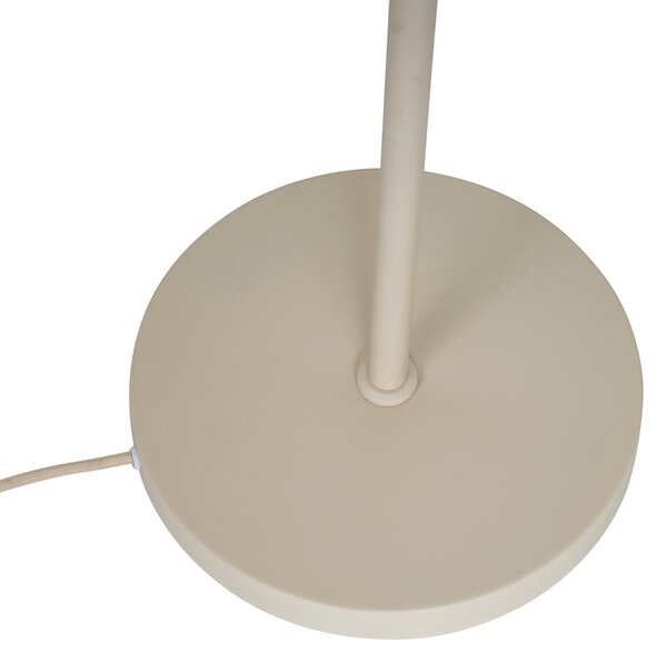 Lampada da terra retrò beige con vetro opaco - Fedde