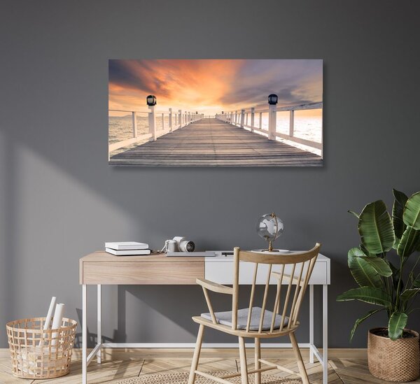 Quadro su tela – Vecchio molo di legno