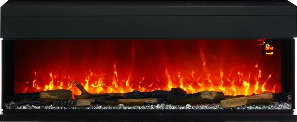 DecHome Camino Elettrico da Incasso e Parete 1800W con Fiamme Colorate LED Regolabili Temperatura fino 40C colore Nero - 360BKS403