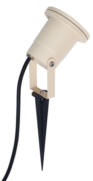 Faretto da giardino a picchetto beige GU10 50mm regolabile IP65 con cavo e spina - Basic