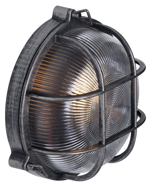 Lampada da Parete per Esterni Argento Rotonda IP44 - Noutica