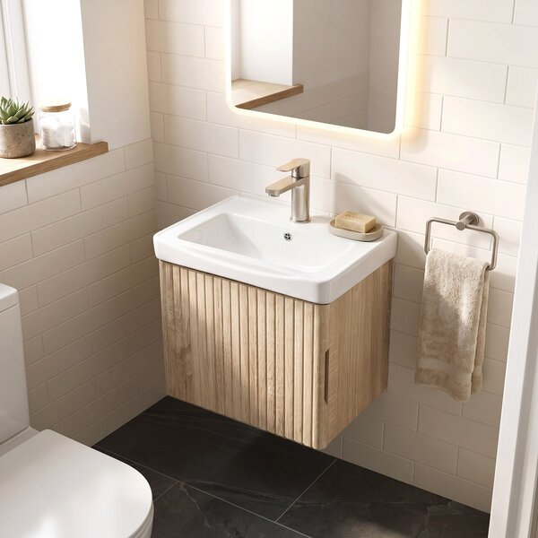 Mobile bagno con lavabo Rea DB85-50-3 Orio Light 50cm
