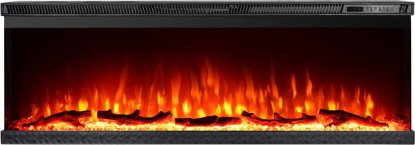 Divina Fire Camino Elettrico da Parete Caminetto a Incasso 3 Lati BOSTON100 L101,6xP20xH44 - DF103968