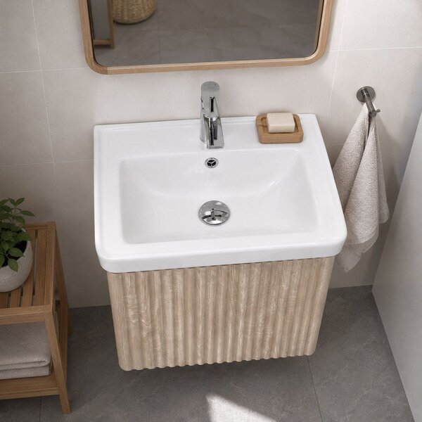 Mobile bagno con lavabo Rea DB85-50-3 Orio Light 50cm