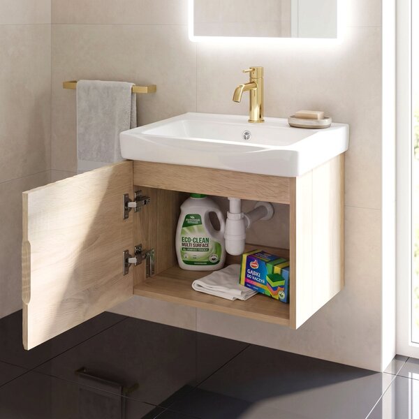 Mobile bagno con lavabo Rea DB85-50-3 Orio Light 50cm