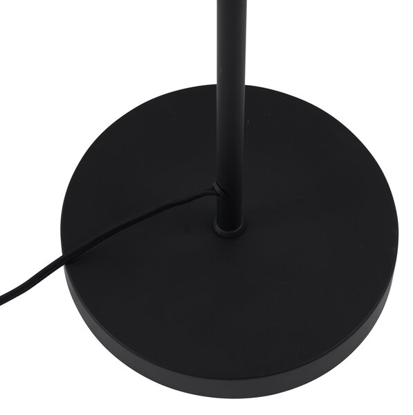 Lampada da terra retrò nera con vetro bronzo - Bizle