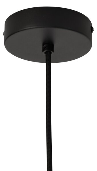 Lampada a sospensione bohémien nera con bambù - Lily