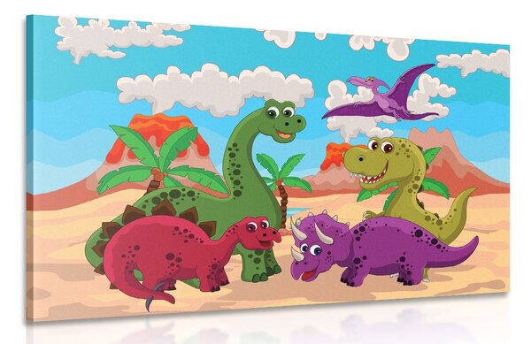 Quadro su tela – Mondo dei dinosauri
