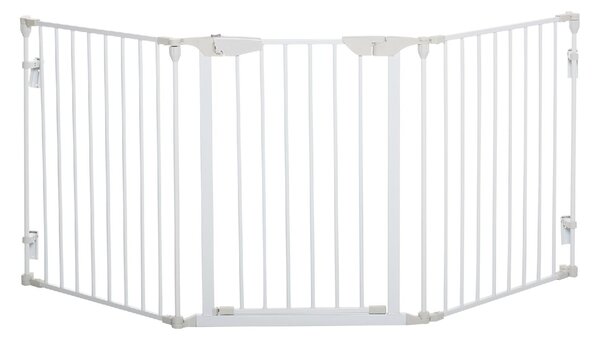 AllMyPets Cancelletto per Cani con Chiusura Automatica e Sistema di Blocco in Metallo e Plastica 180x74.5 cm colore Bianco - W702WT